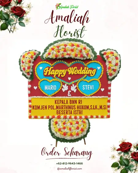 Papan Bunga Pernikahan Tempaling